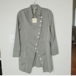 Comfy USA button down tunic shirt NWT